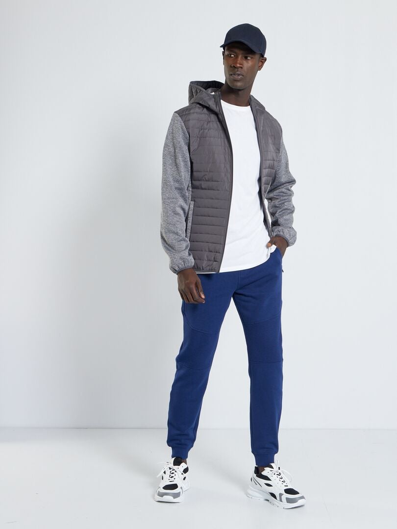 Pantalon de jogging empiècements genoux bleu foncé - Kiabi