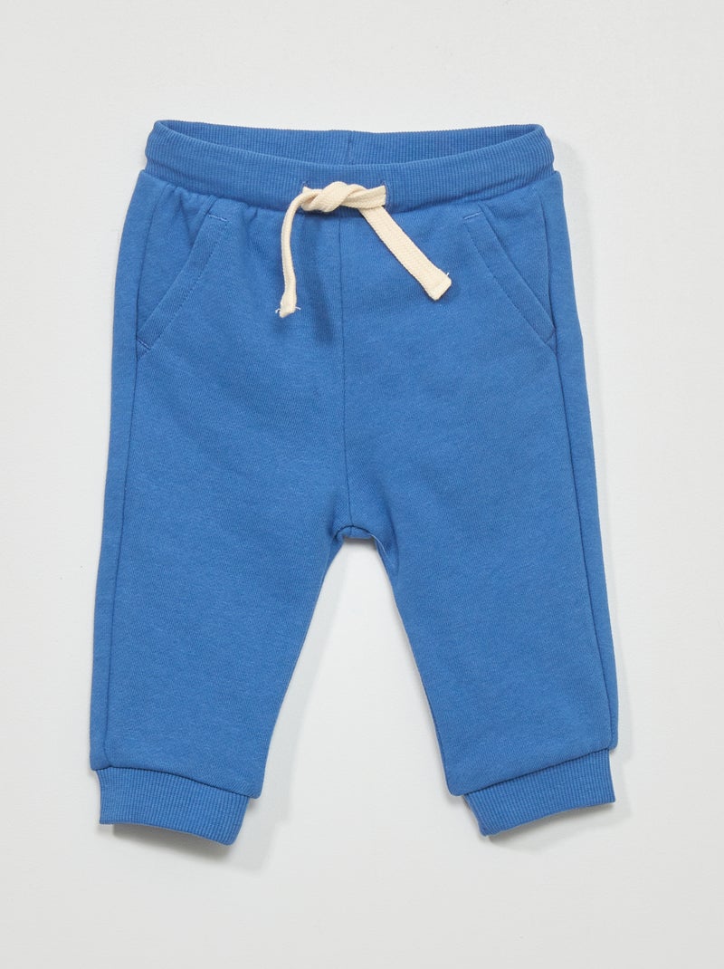 Pantalon de jogging en coton - Mixte Bleu - Kiabi