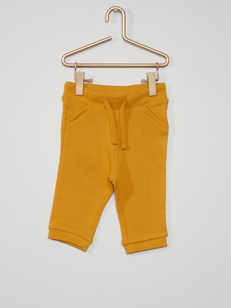 Pantalon de jogging en coton - Mixte jaune - Kiabi