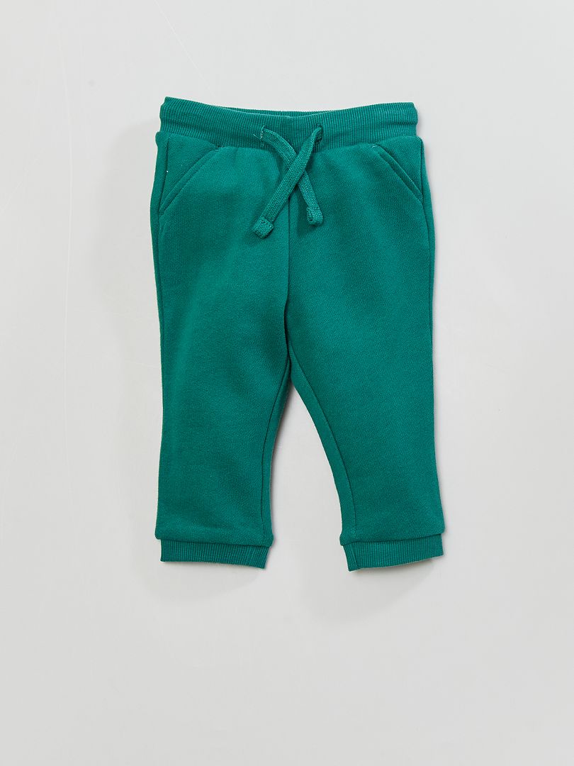 Pantalon de jogging en coton - Mixte Vert - Kiabi