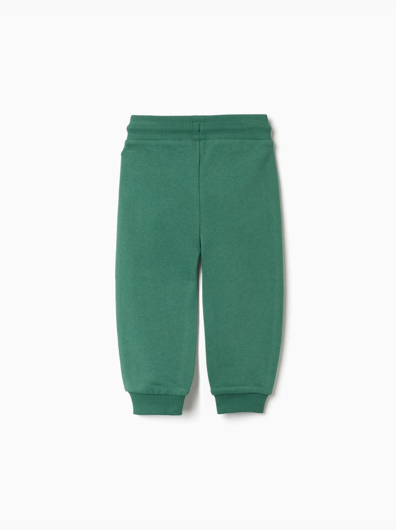 Pantalon de jogging en coton à imprimé Art Vert - Kiabi