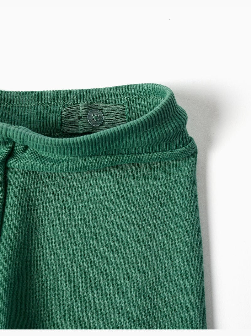 Pantalon de jogging en coton à imprimé Art Vert - Kiabi