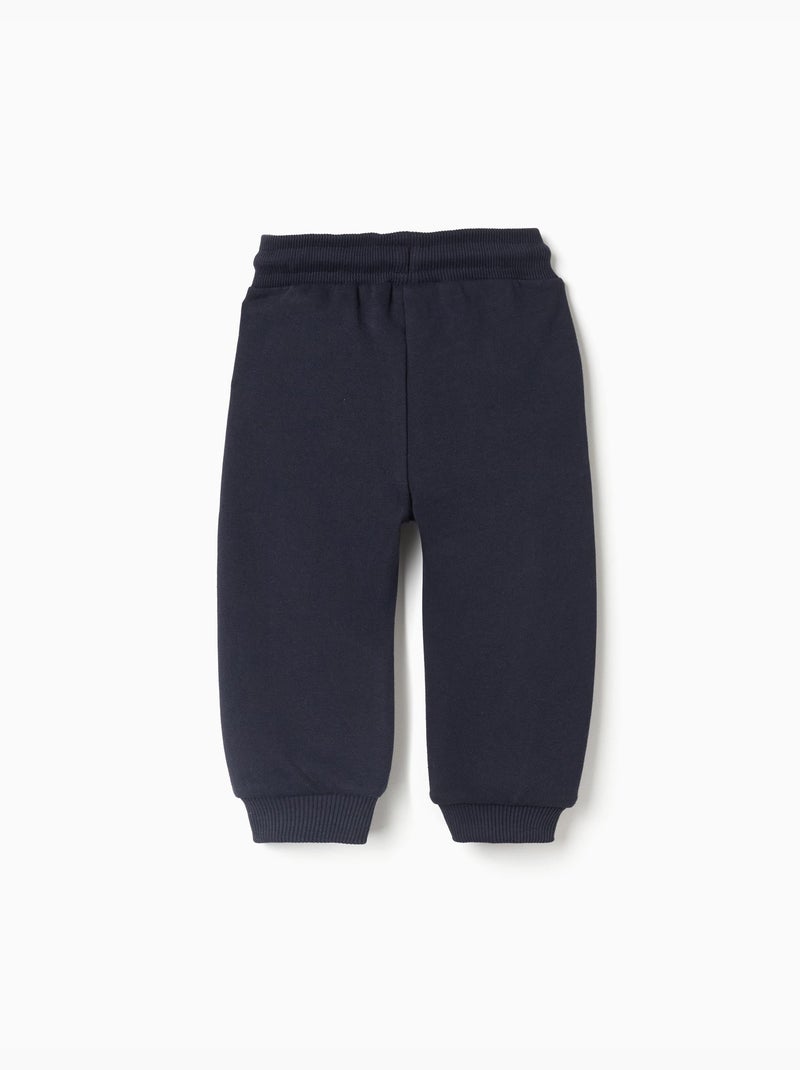 Pantalon de jogging en coton à imprimé Creativity Bleu foncé - Kiabi