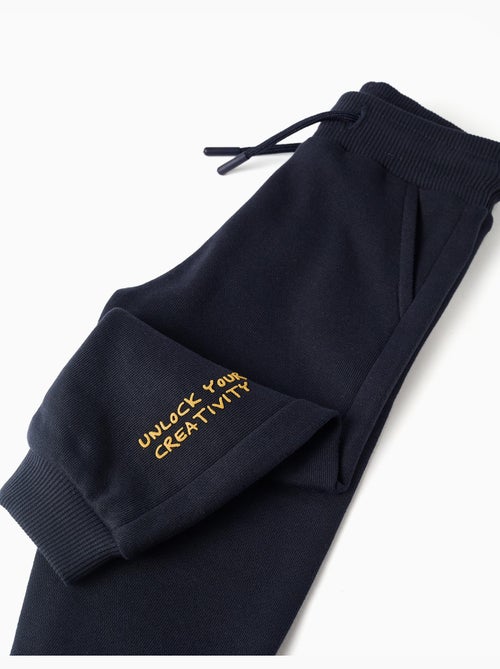 Pantalon de jogging en coton à imprimé Creativity - Kiabi