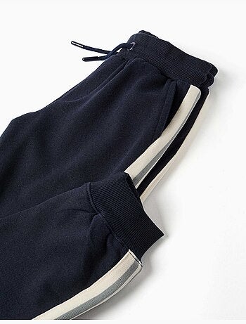 Pantalon de jogging en coton avec bande à rayures