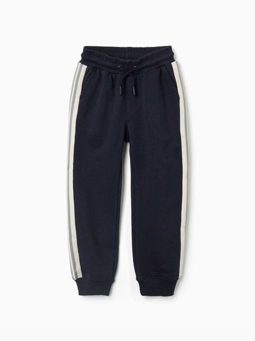Pantalon de jogging en coton avec bande à rayures - Kiabi Pantalon de jogging en coton avec bande à rayures - Kiabi