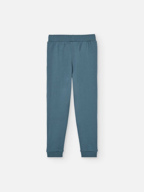 Pantalon de jogging en coton avec plis aux genoux - Kiabi