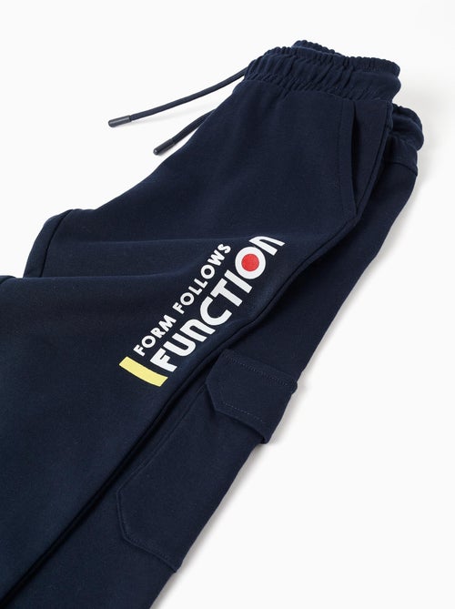 Pantalon de jogging en coton avec poche cargo - Kiabi