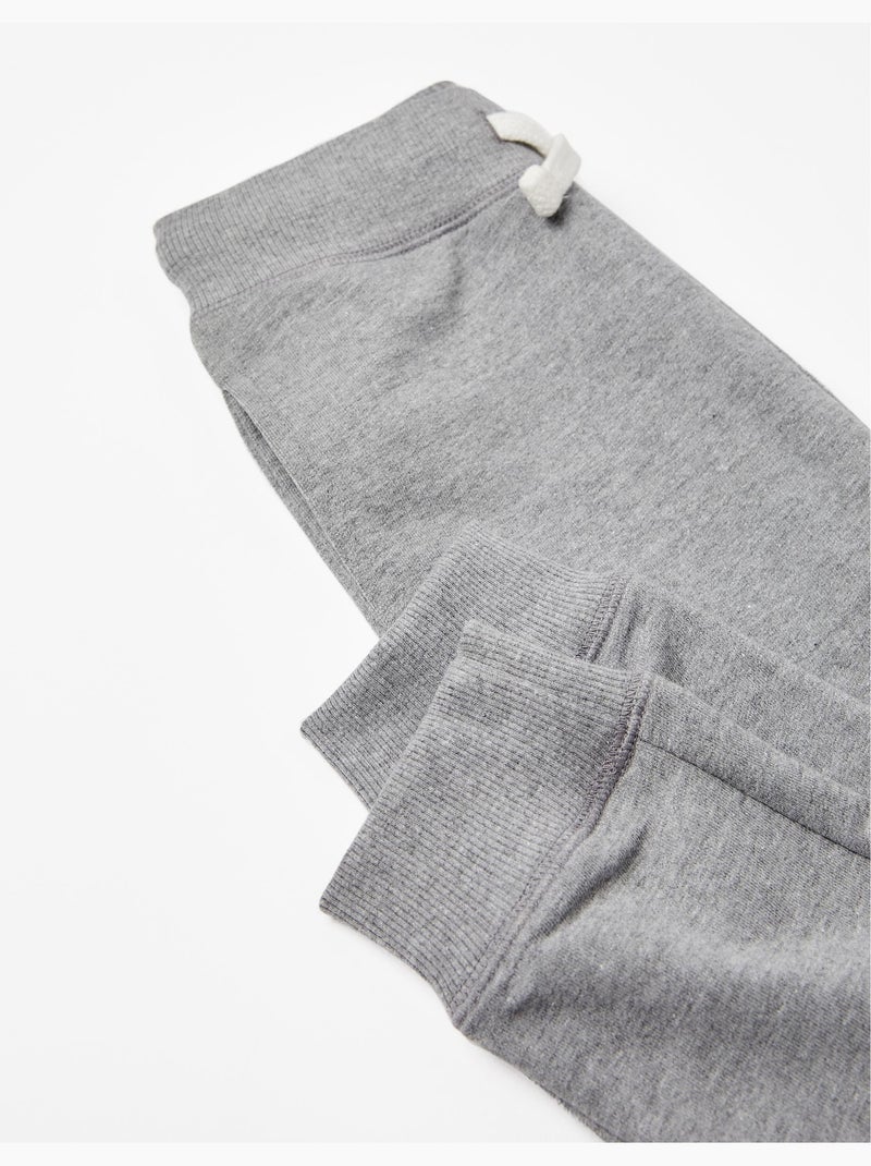 Pantalon de Jogging en Coton Gris - Kiabi