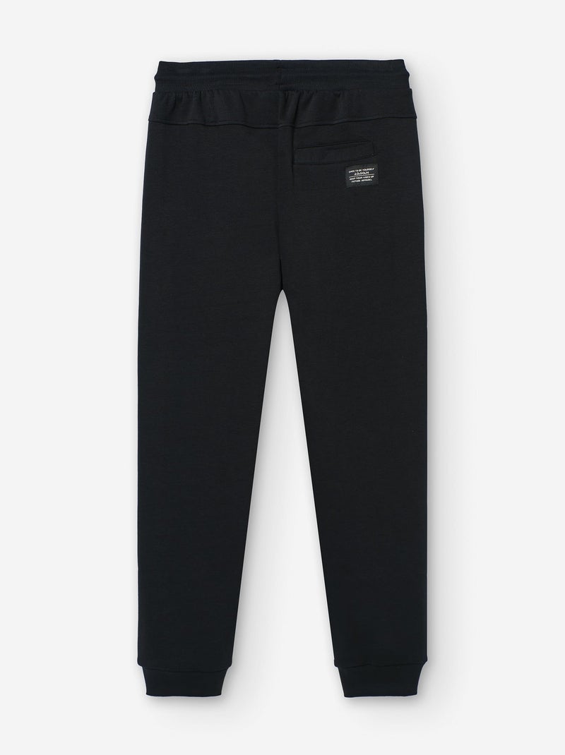 Pantalon de jogging en coton peigné à coupe ajustée Noir - Kiabi