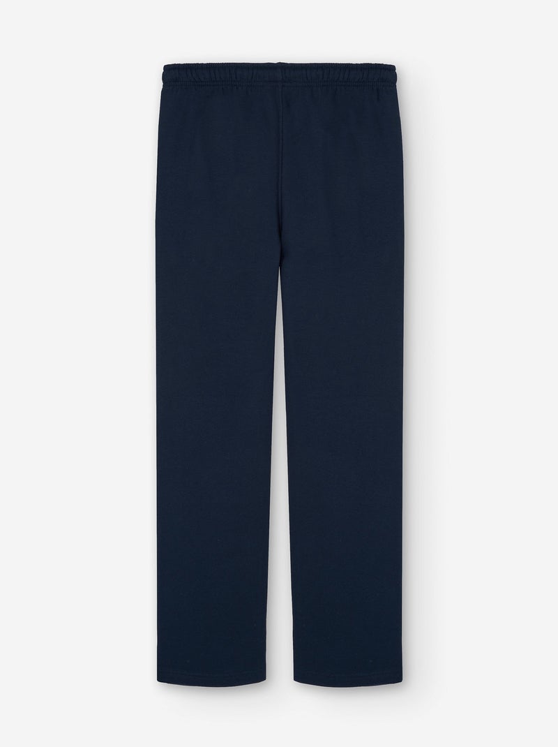 Pantalon de jogging en coton peigné à coupe classique Bleu foncé - Kiabi