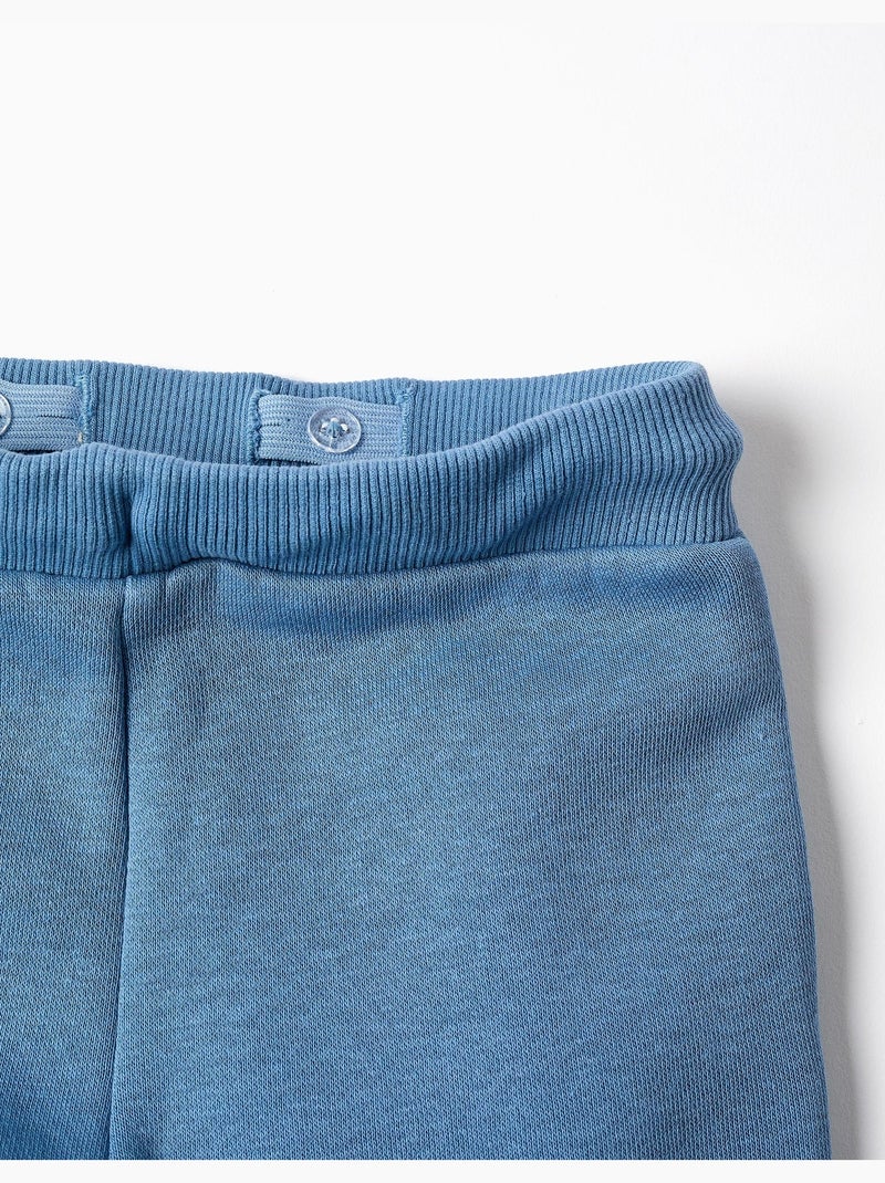 Pantalon de jogging en coton peigné à imprimé Art Thinker Bleu Bleu - Kiabi