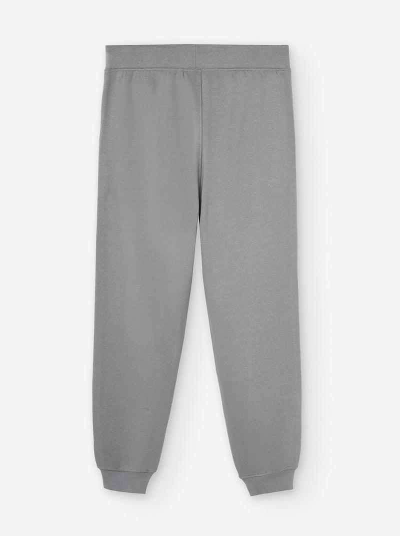 Pantalon de jogging en coton peigné avec cordon de serrage Gris clair - Kiabi