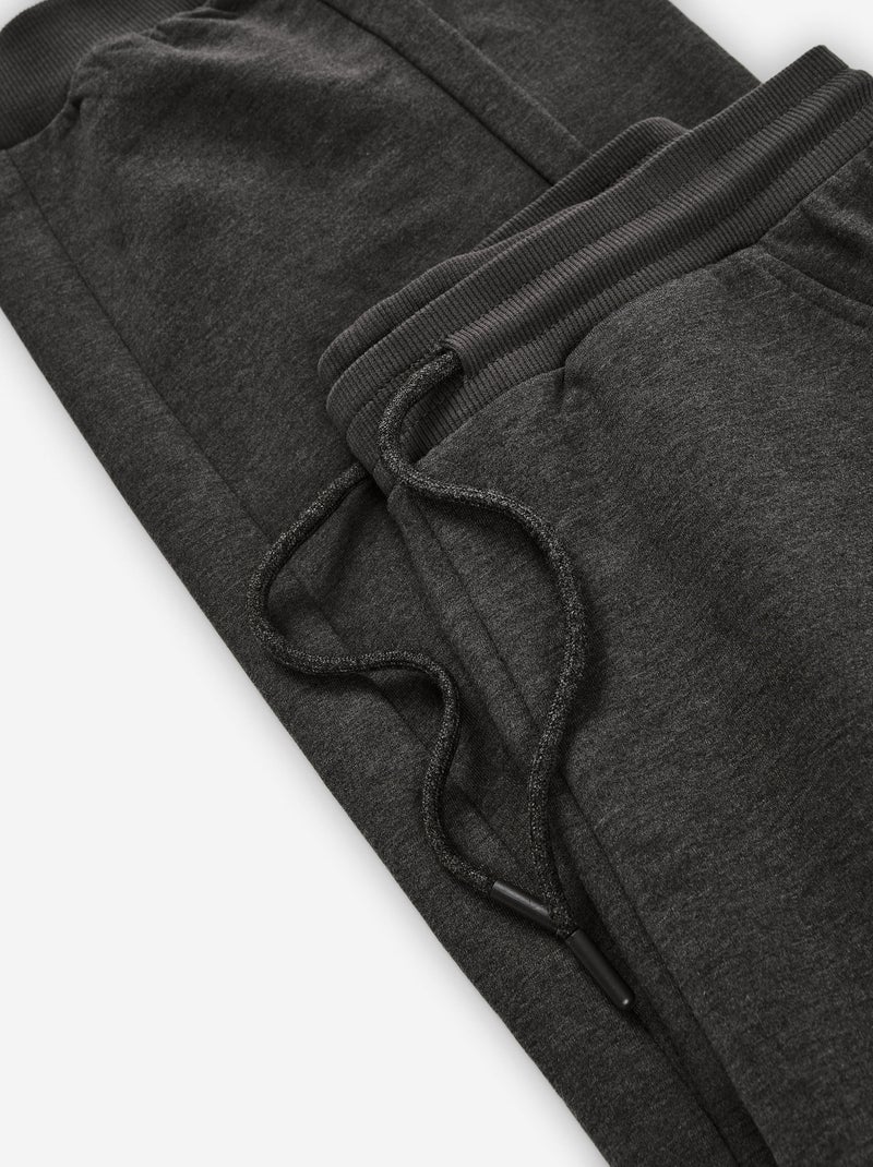 Pantalon de jogging en coton peigné avec cordon de serrage Gris - Kiabi