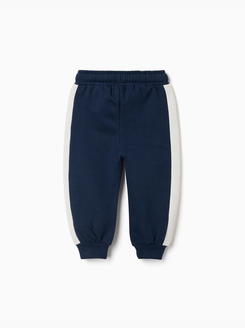 Pantalon de jogging en coton peigné avec imprimé mickey Bleu foncé - Kiabi