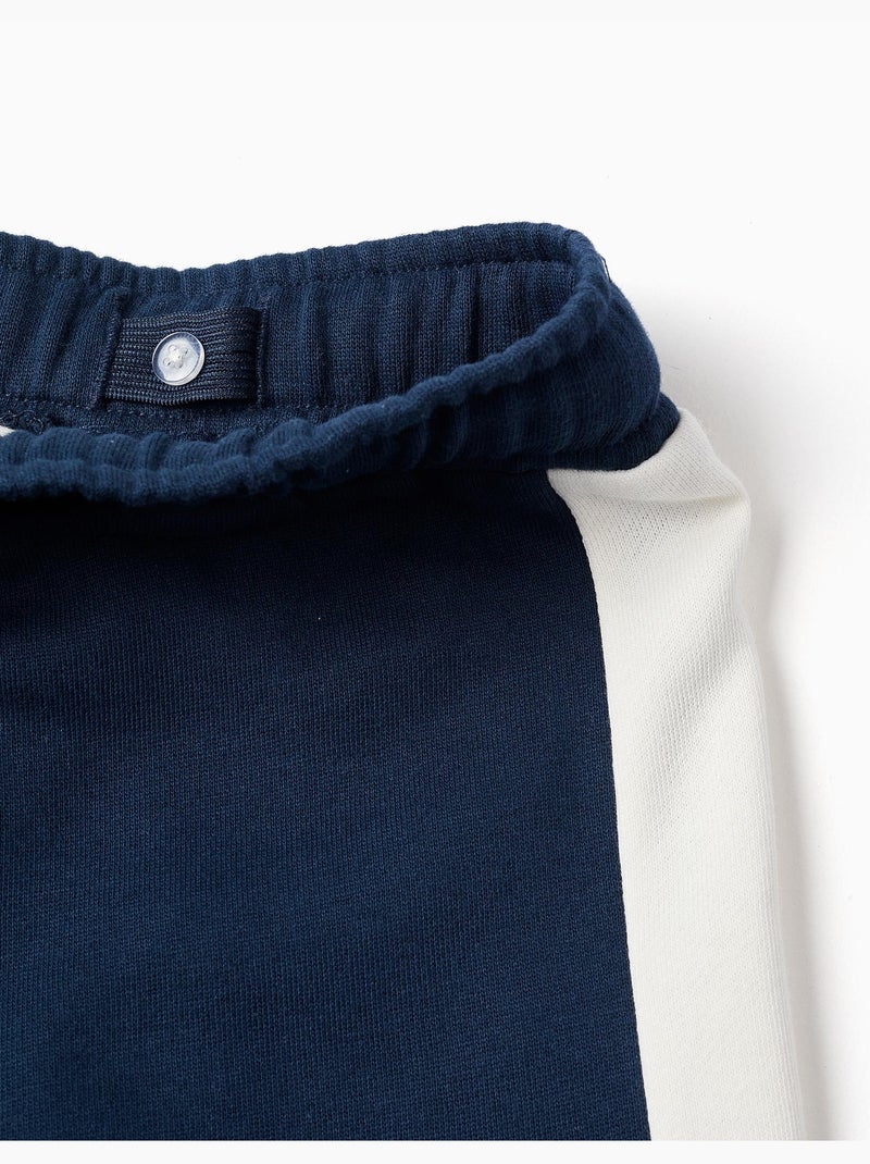 Pantalon de jogging en coton peigné avec imprimé mickey Bleu foncé - Kiabi
