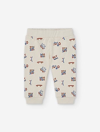Pantalon de jogging en coton peigné avec motif de skateboard