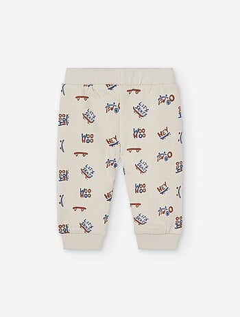 Pantalon de jogging en coton peigné avec motif de skateboard