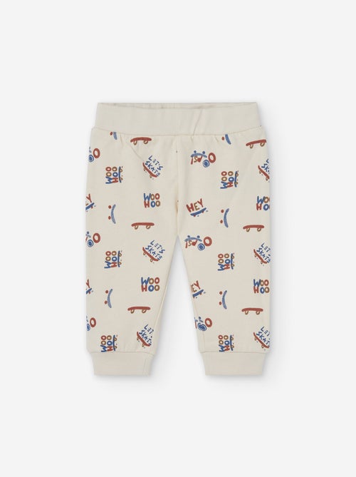 Pantalon de jogging en coton peigné avec motif de skateboard - Kiabi