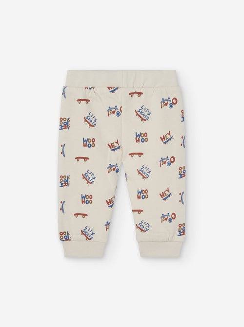 Pantalon de jogging en coton peigné avec motif de skateboard - Kiabi