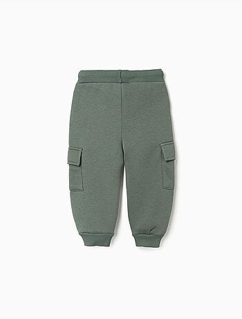 Pantalon de jogging en coton peigné avec poches cargo et imprimé