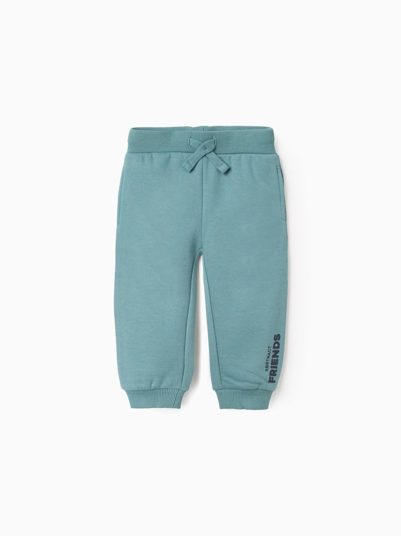 Pantalon de Jogging en coton polyester peigné Bleu clair - Kiabi