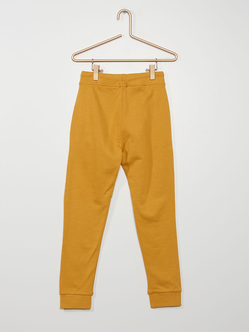 Pantalon de jogging en coton uni - Mixte - moutarde - Kiabi - 5.00€