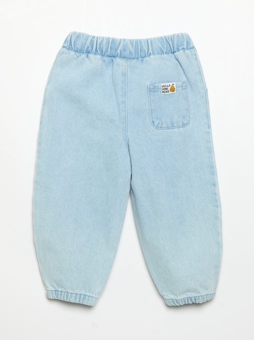 Pantalon de jogging en denim - Kiabi