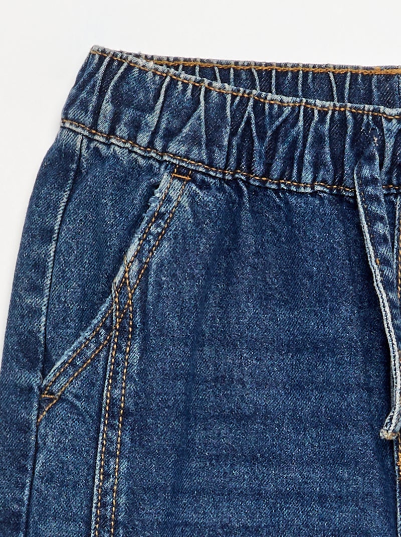 Pantalon de jogging en denim Bleu - Kiabi