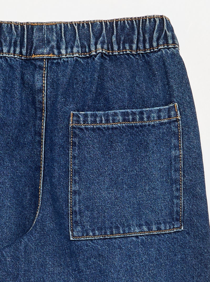 Pantalon de jogging en denim Bleu - Kiabi