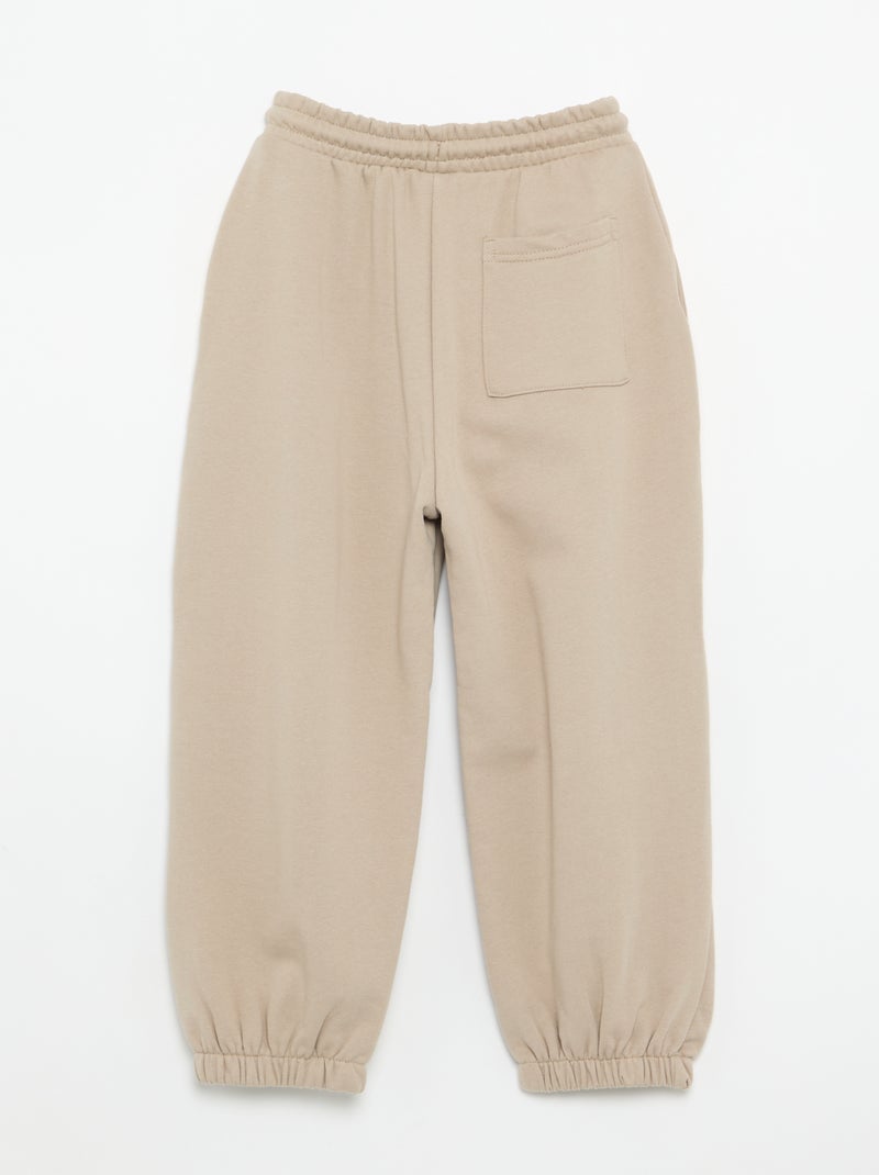 Pantalon de jogging en French Terry Beige - Kiabi