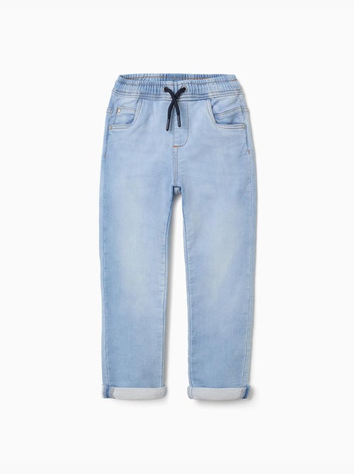 Pantalon de jogging en jean avec cordon - Kiabi