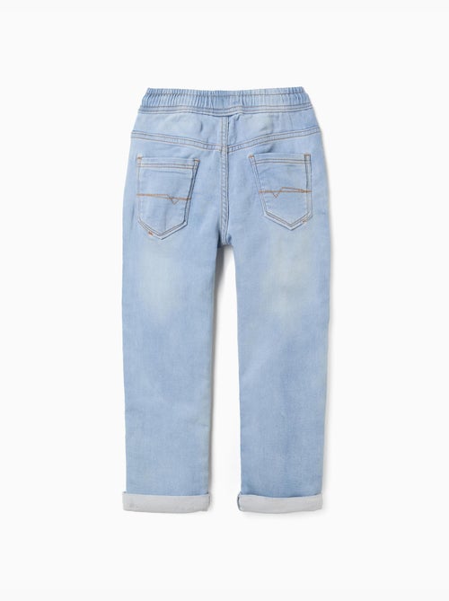 Pantalon de jogging en jean avec cordon - Kiabi