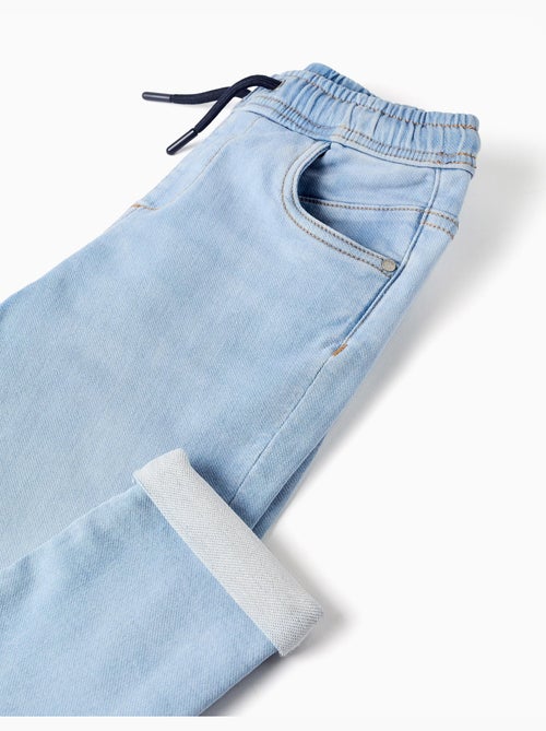Pantalon de jogging en jean avec cordon - Kiabi