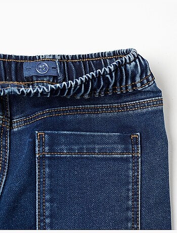 Pantalon de jogging en jean avec cordon de serrage et 5 poches