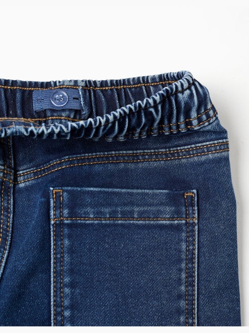 Pantalon de jogging en jean avec cordon de serrage et 5 poches - Kiabi