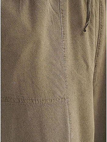 Pantalon de jogging en lin mélangé avec cordon de serrage à la taille mixray