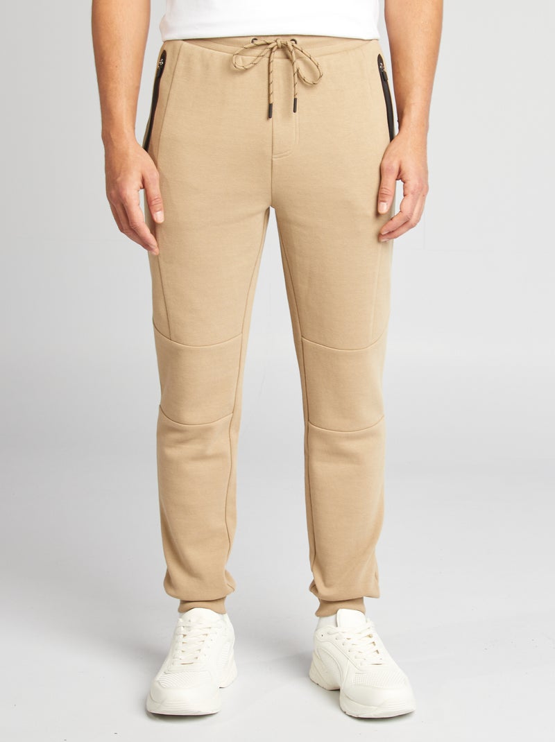 Pantalon de jogging en maille Beige - Kiabi