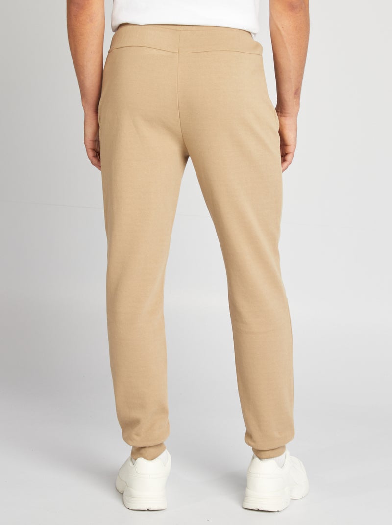 Pantalon de jogging en maille Beige - Kiabi