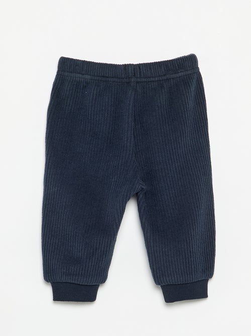 Pantalon de jogging en maille côtelée - Kiabi