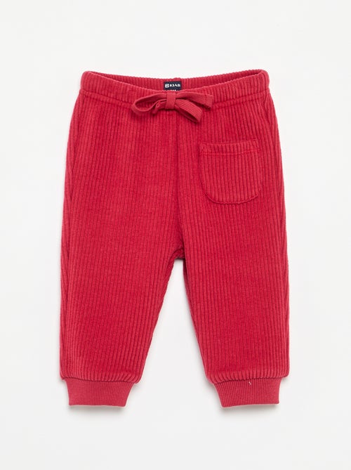Pantalon de jogging en maille côtelée - Kiabi Pantalon de jogging en maille côtelée - Kiabi