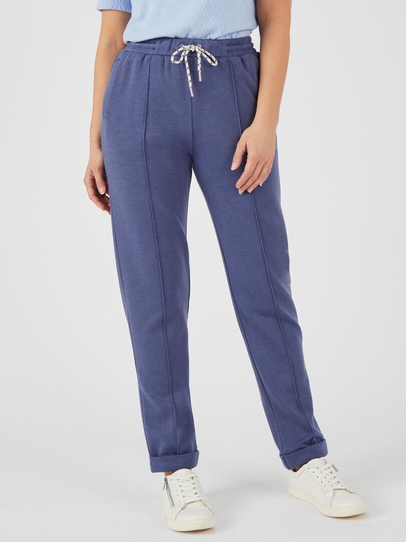 Pantalon de jogging en maille douce - Happy D. by Damart Bleu nuit - Kiabi