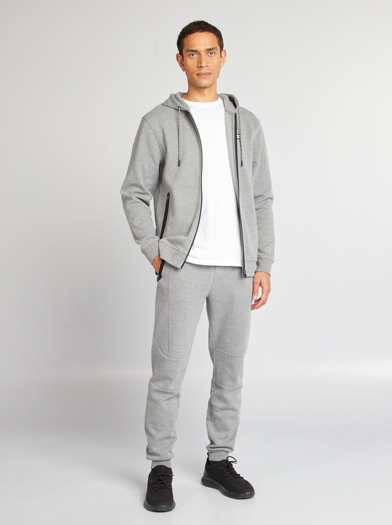 Pantalon de jogging en maille Gris - Kiabi