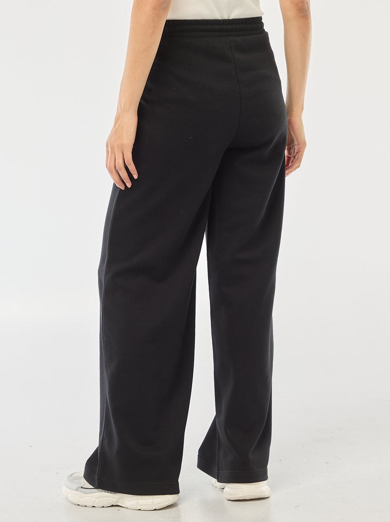 Pantalon de jogging en maille large femme Noir - Kiabi