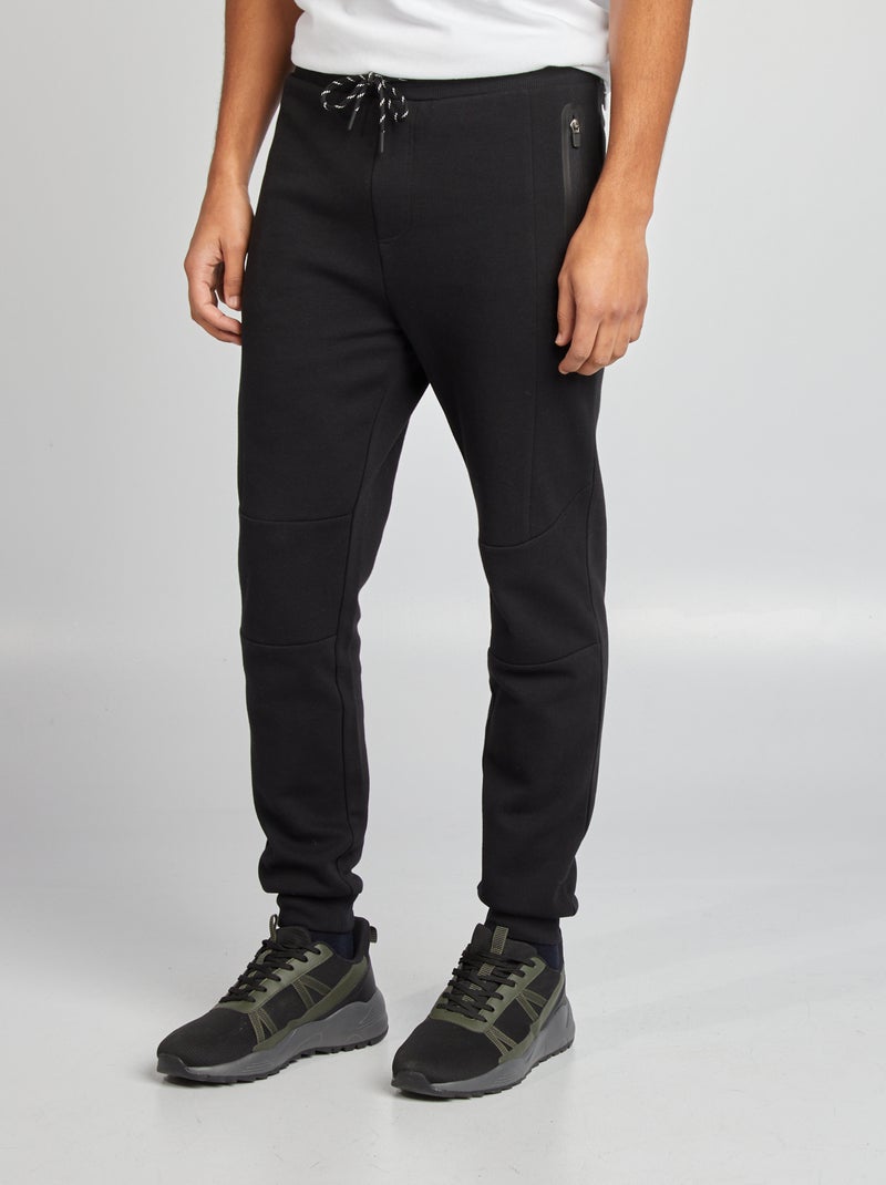 Pantalon de jogging en maille noir - Kiabi
