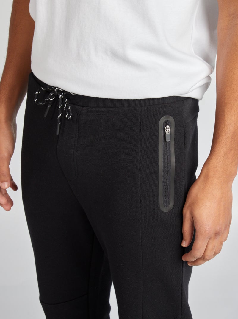 Pantalon de jogging en maille noir - Kiabi