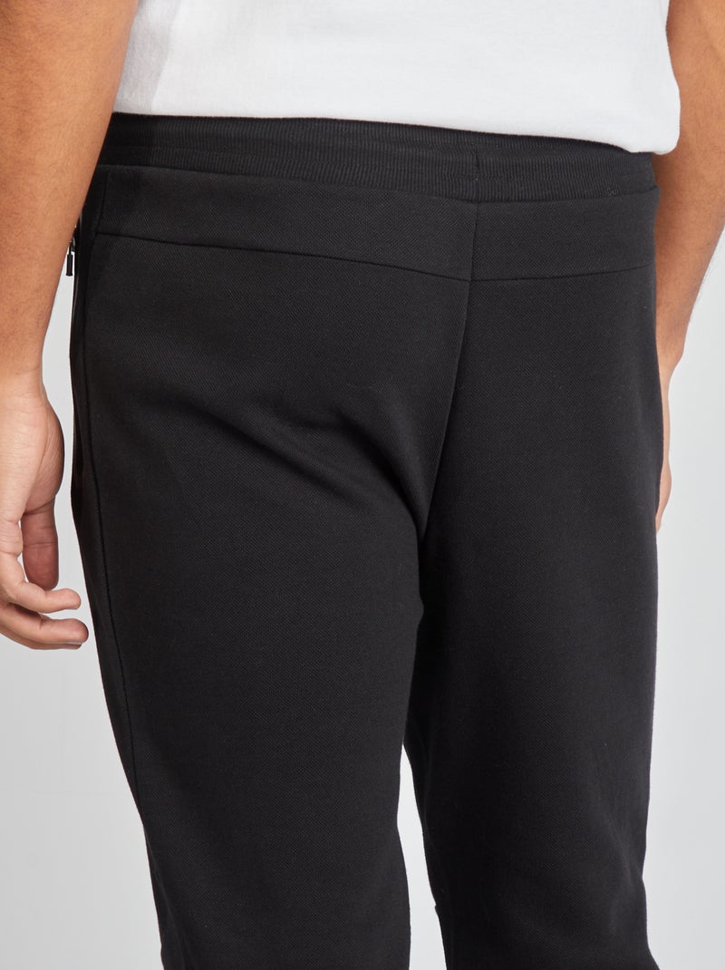 Pantalon de jogging en maille noir - Kiabi