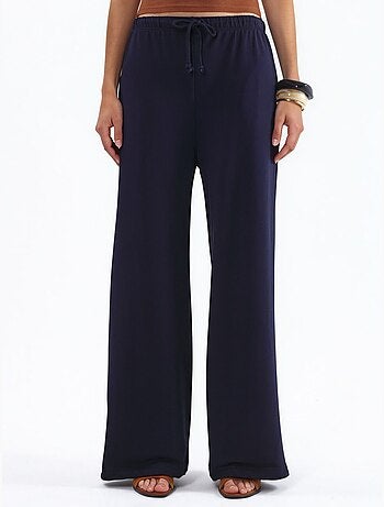 Pantalon de jogging en mélange de coton à jambe droite pour femme busem