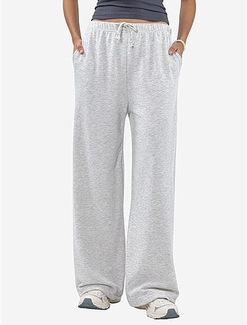 Pantalon de jogging en mélange de coton à jambe droite pour femme busem