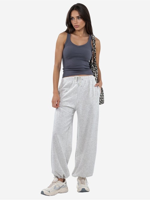 Pantalon de jogging en mélange de coton à jambe droite pour femme busem - Kiabi Pantalon de jogging en mélange de coton à jambe droite pour femme busem - Kiabi